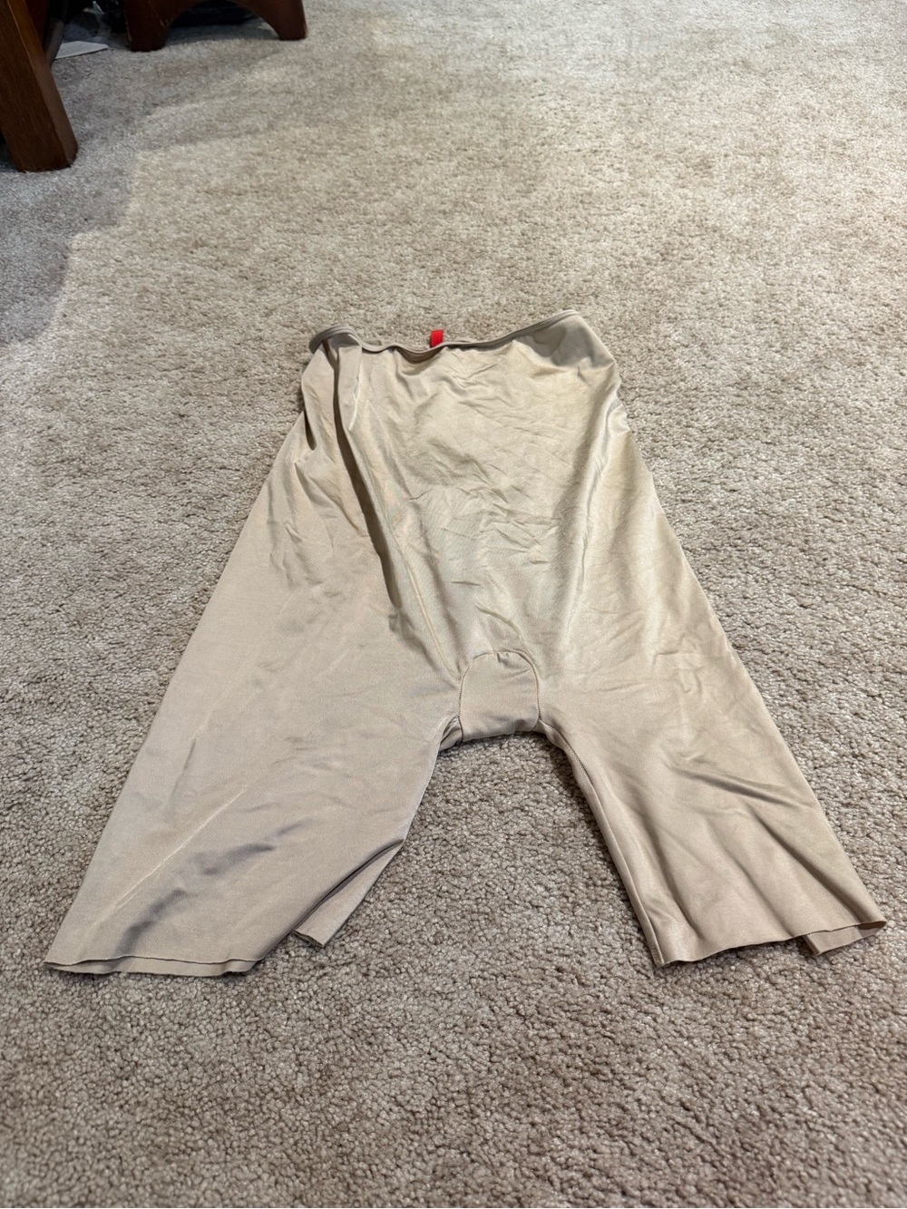 SPANX Simplicity High-Waisted Mid-Thigh Shaper Shorts Nude Beige XL